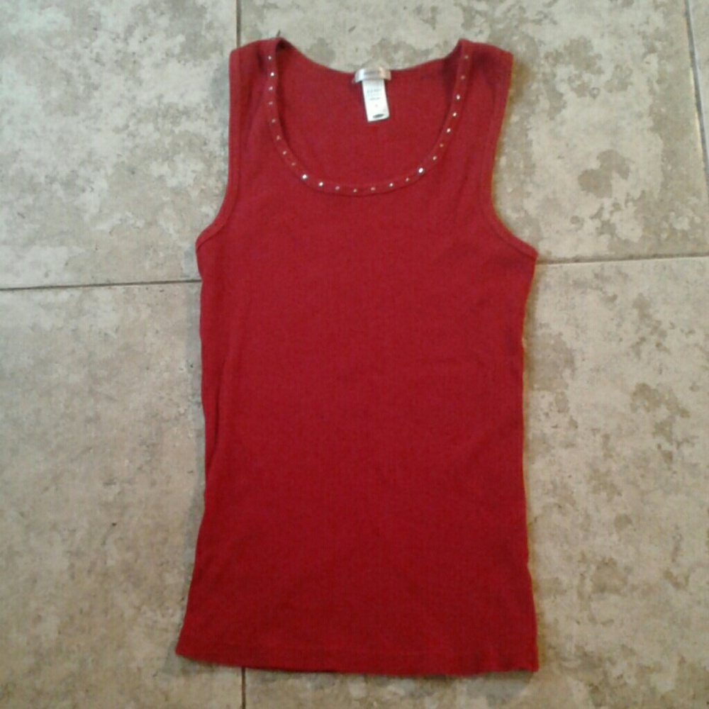 Rhinestone Tank Top FREE GIFT W Purchase Sz S